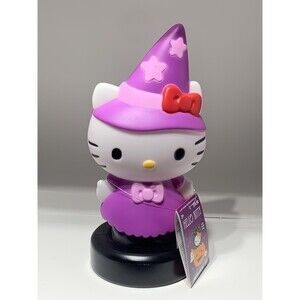 Hello Kitty Halloween Purple And Pink Witch Blow Mold 12" Lighted Yard Decor